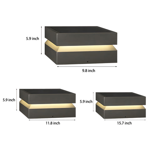 Dazuma Square LED Modern Solar Post Caps Lights